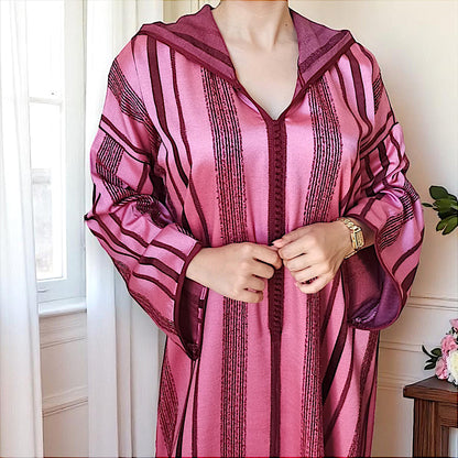 BERRY VELVET DJELLABA