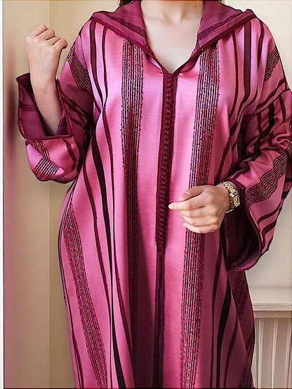 BERRY VELVET DJELLABA